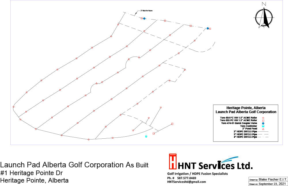 Launch pad Alberta golf corp as built 2021