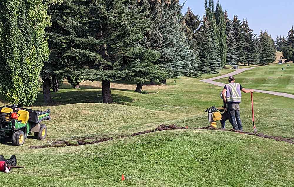 Golf course irrigation maintenance